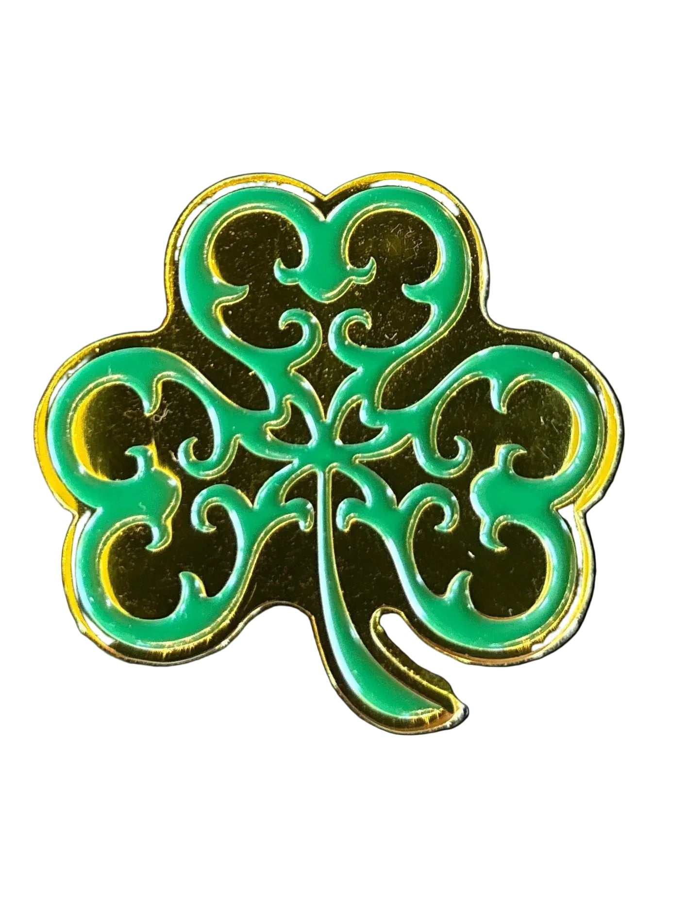 Gold Shamrock Dual Ball Marker