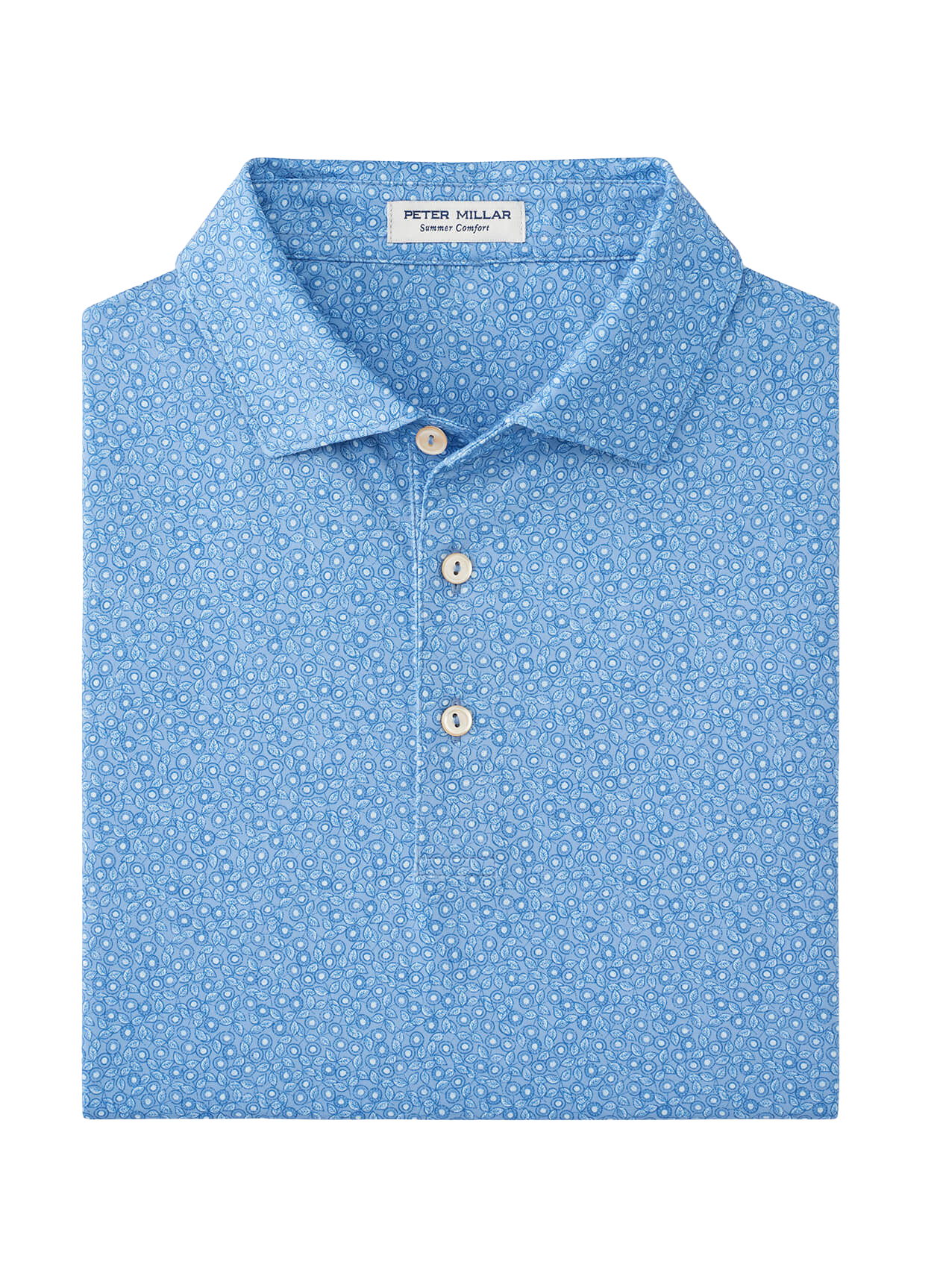 Peter Millar Blue Fade Bristol Floral Performance Jersey Polo