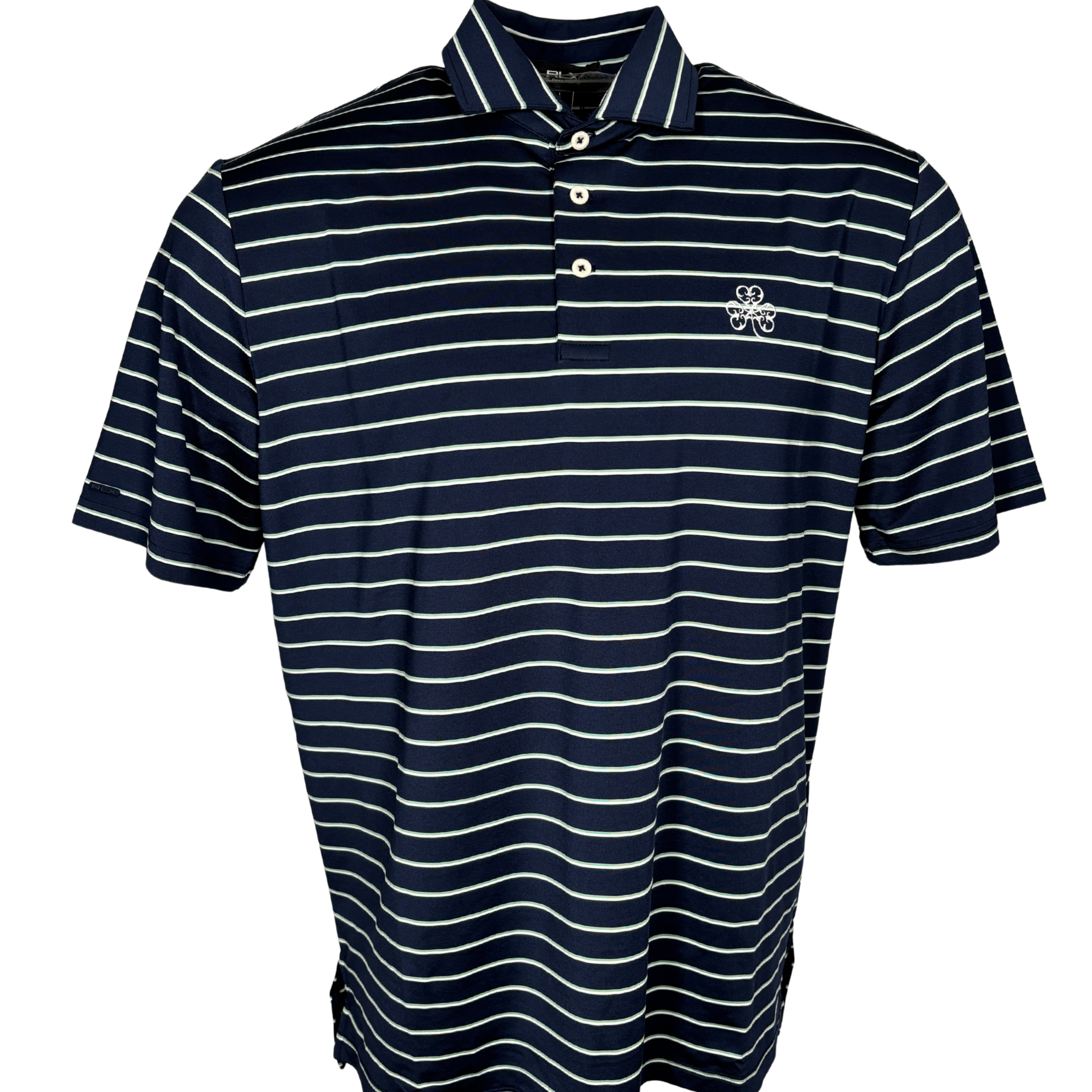 RLX Navy Striped Polo