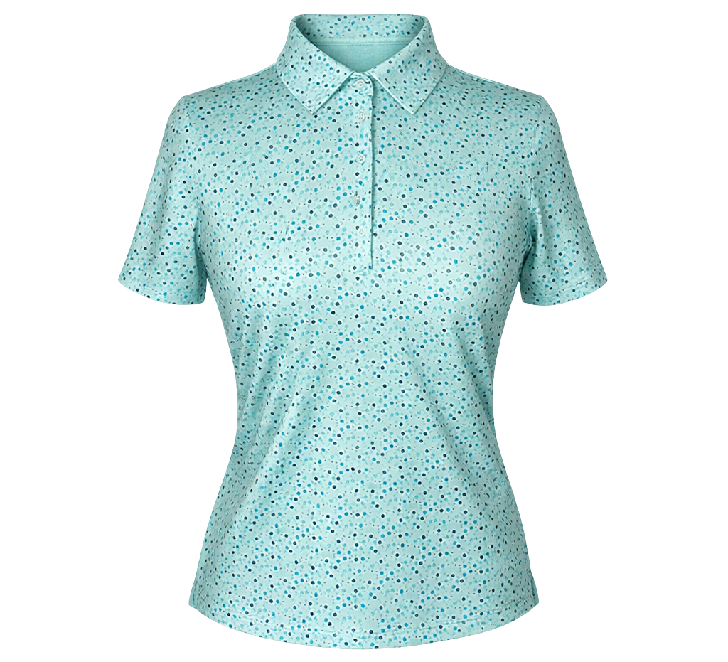 Ladies G Fore Minty Flowers Polo