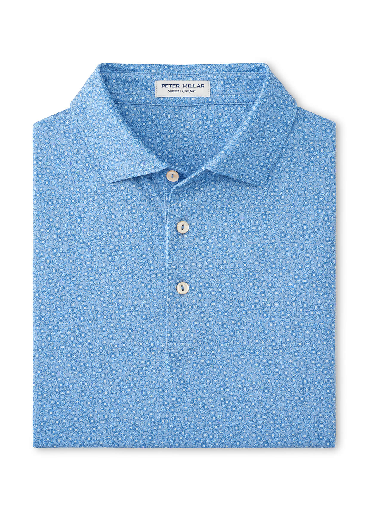 Peter Millar Blue Fade Bristol Floral Performance Jersey Polo