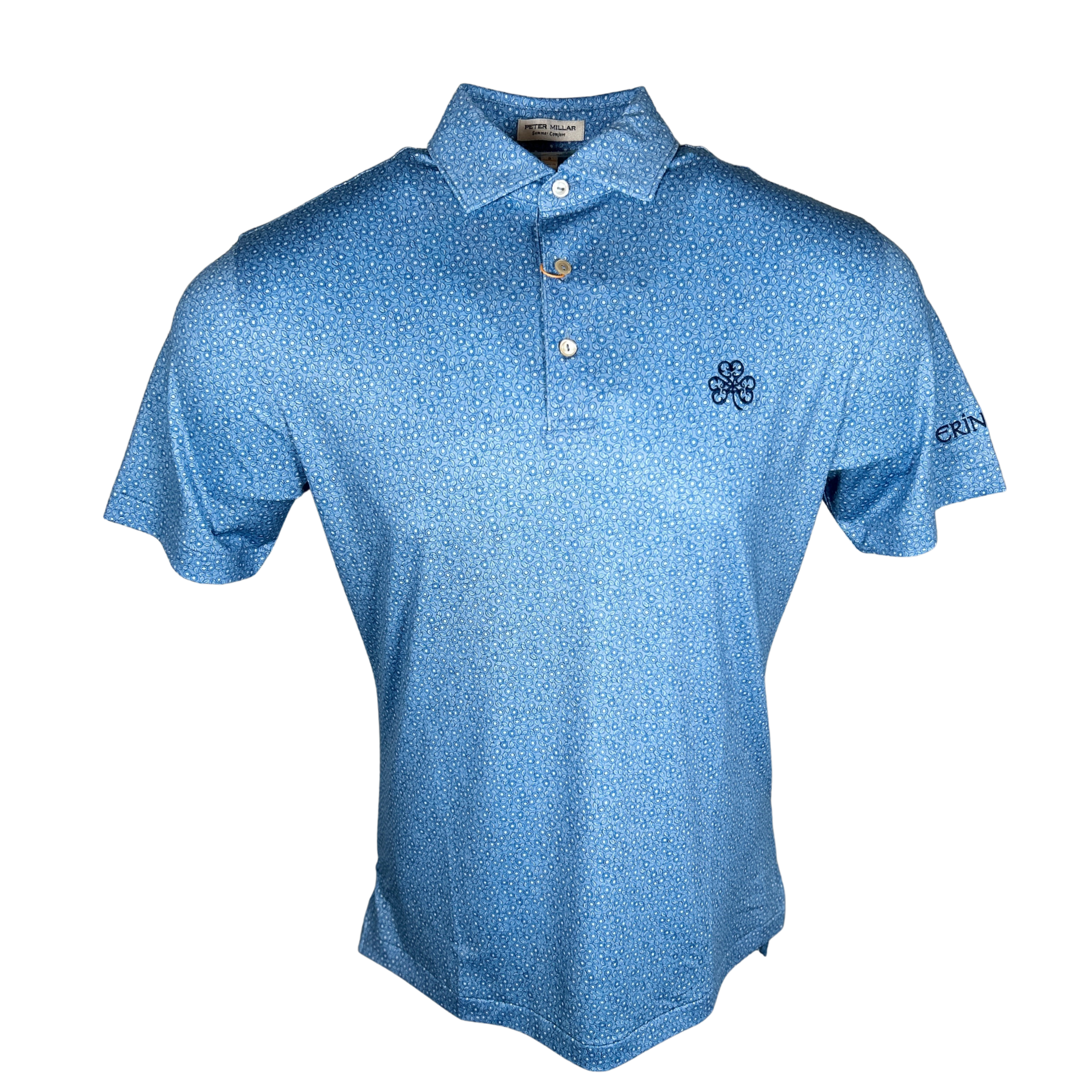 Peter Millar Blue Fade Bristol Floral Performance Jersey Polo