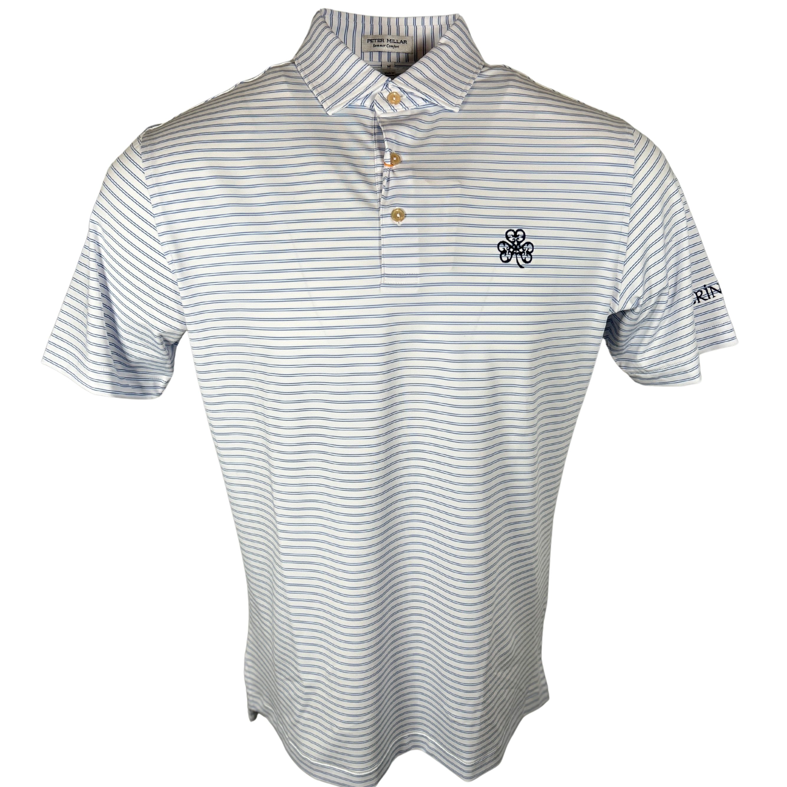 Peter Millar White Eden Performance Jersey Polo