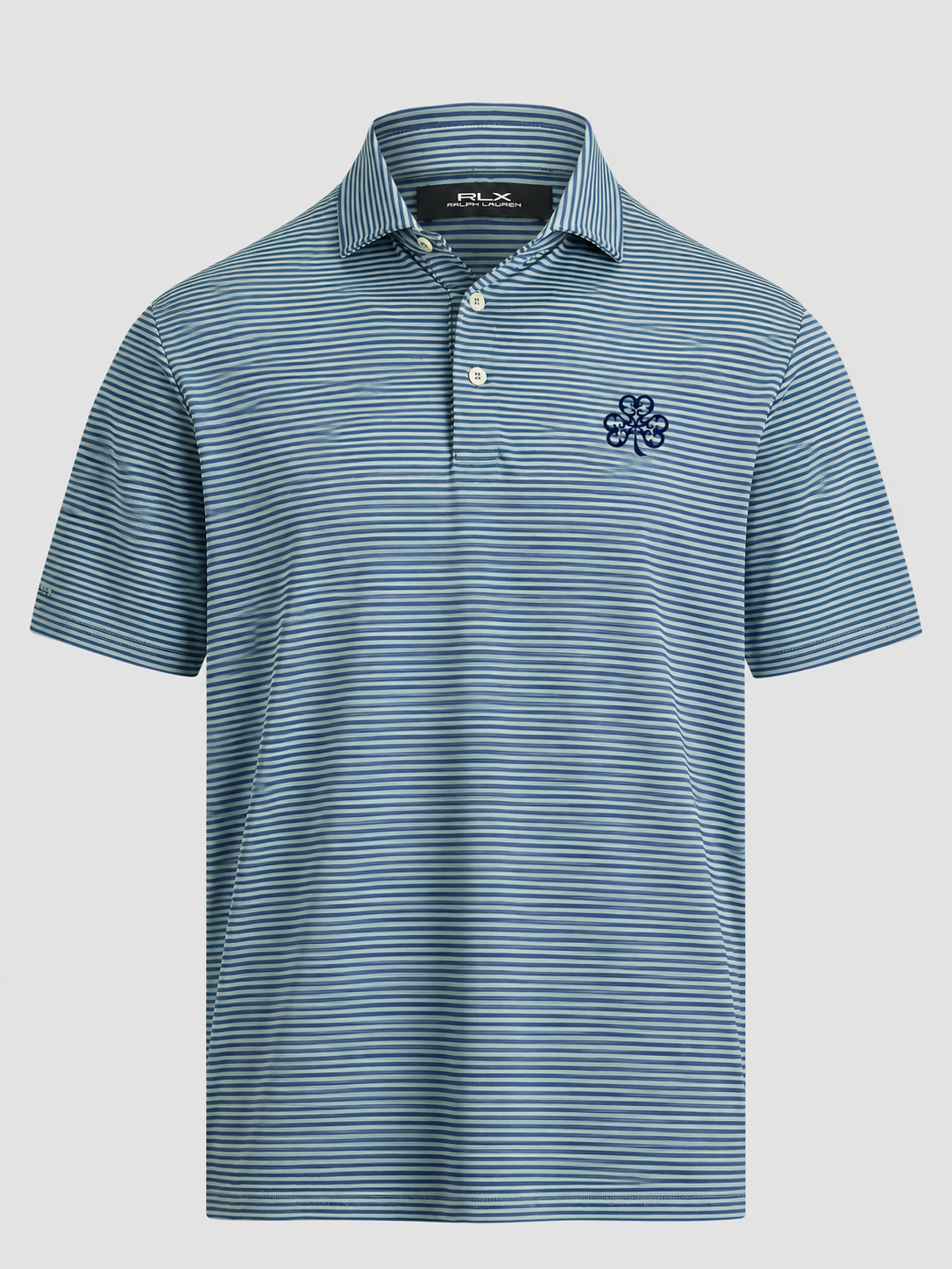 RLX Green and Navy Stripe Polo