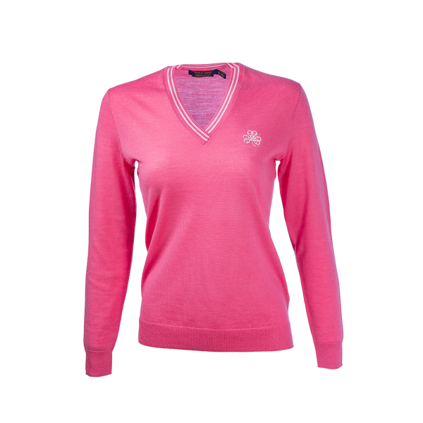 Ladies ralph lauren v 2025 neck jumper
