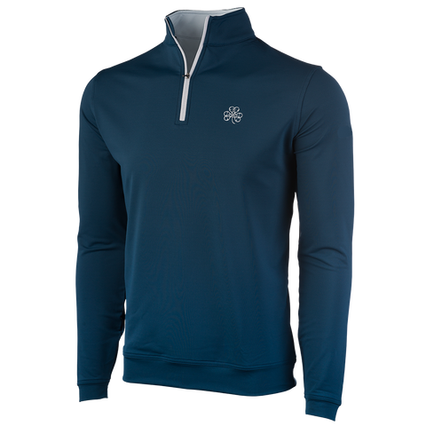 Peter Millar Navy and British Gray Perth Performance Pullovers