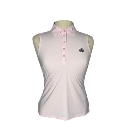 G Fore Blush Sleeveless Polo
