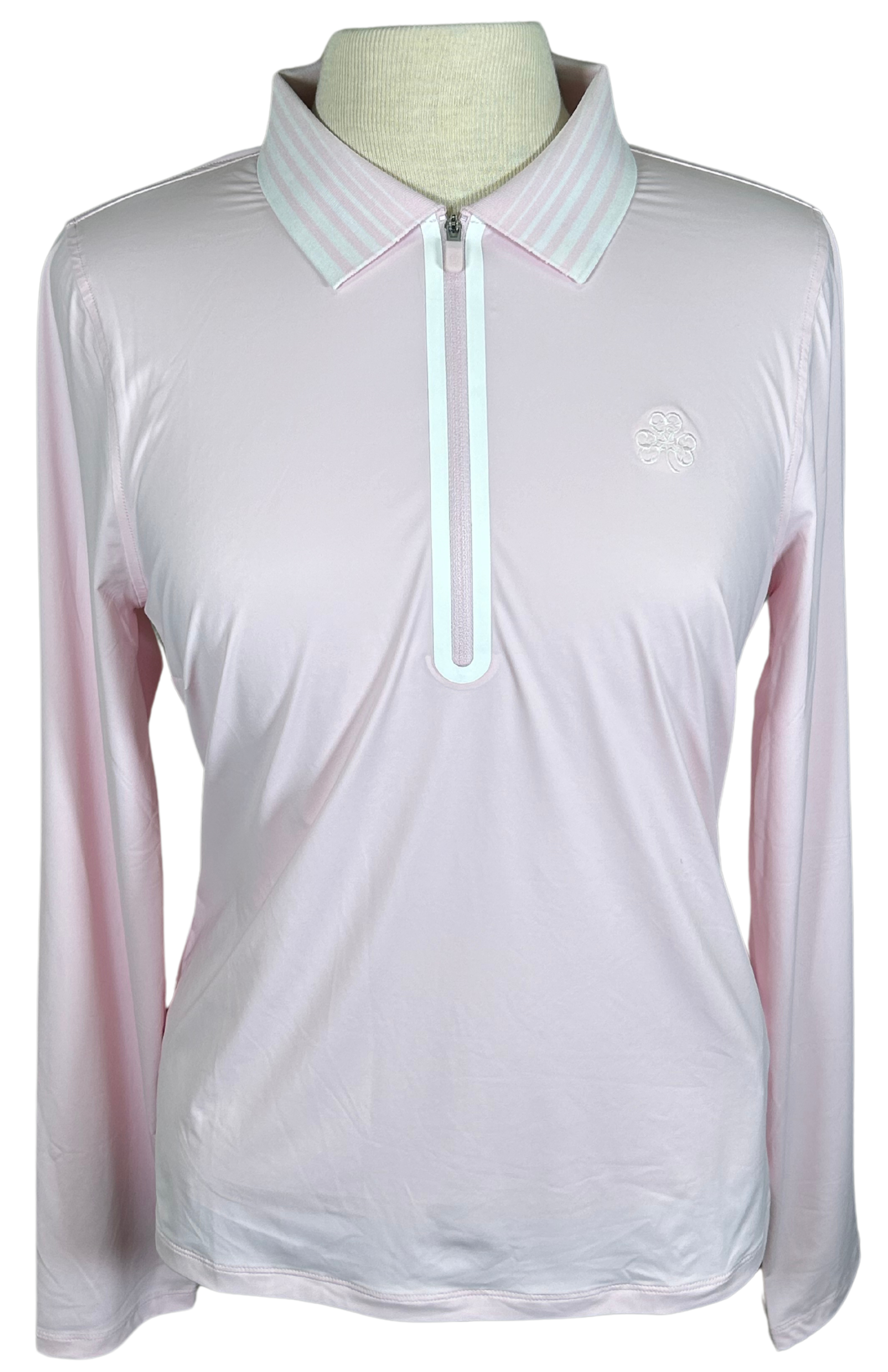 G Fore Ladies Long Sleeve Polo Pink