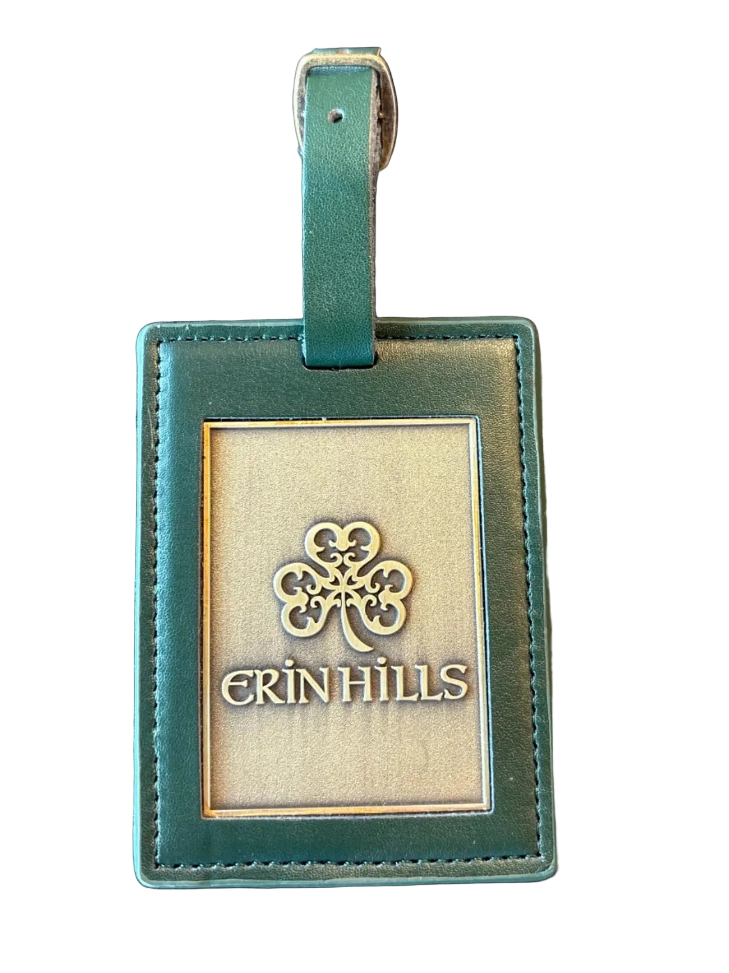 Green Leather Bag Tag
