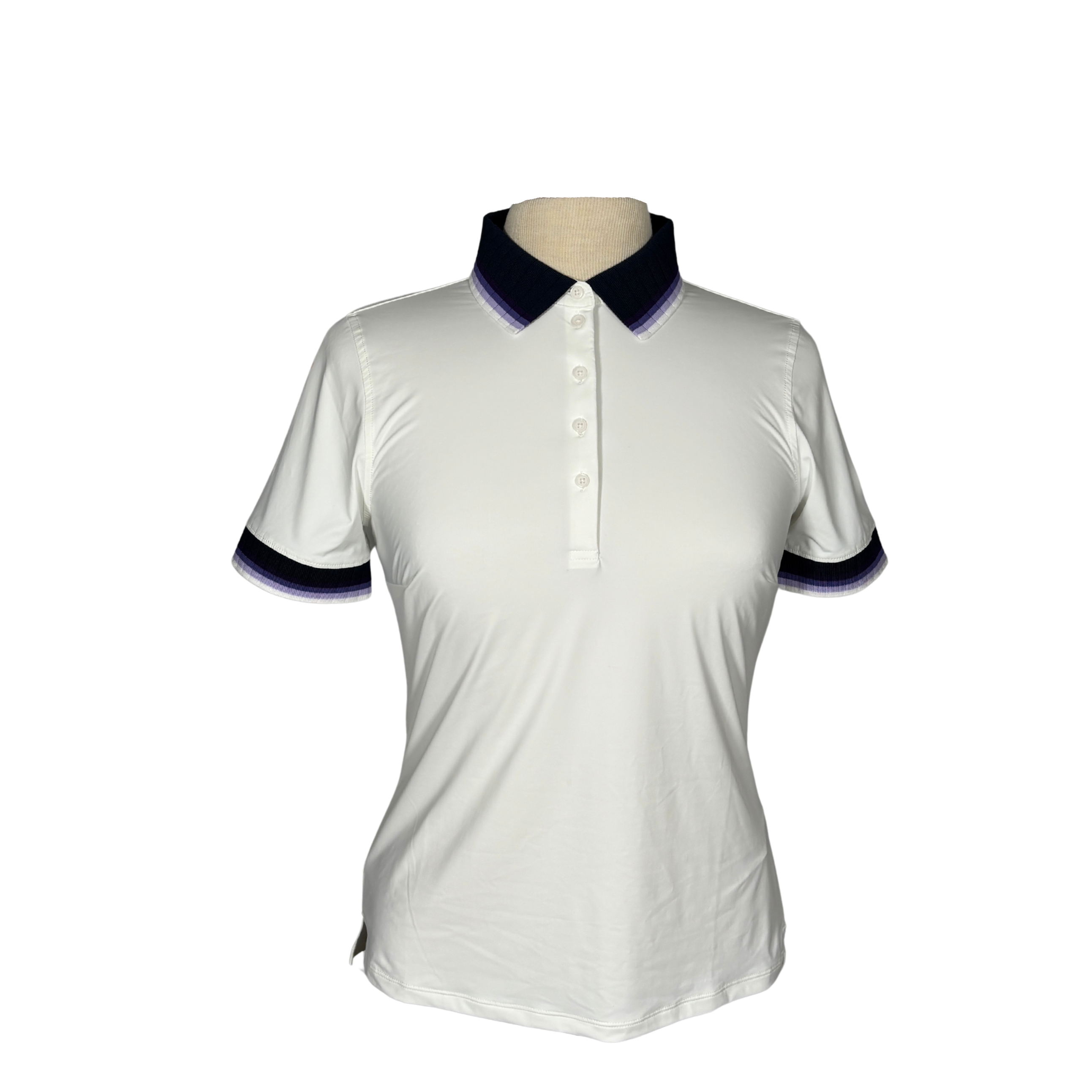 G Fore White and Purple Polo