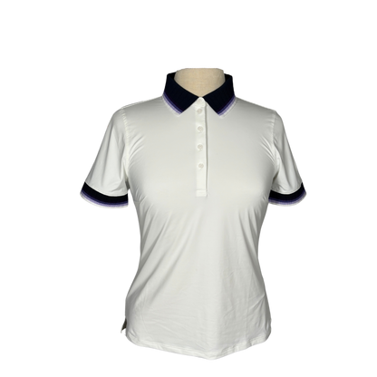 G Fore White and Purple Polo