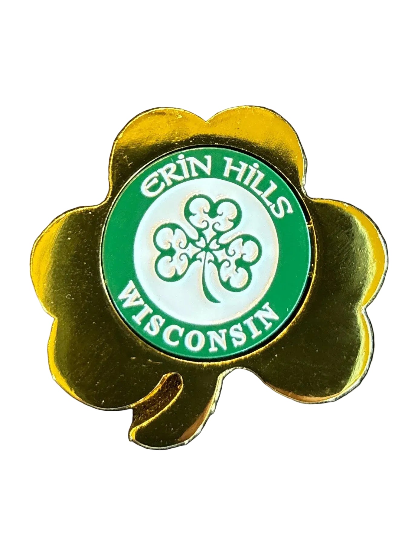 Gold Shamrock Dual Ball Marker