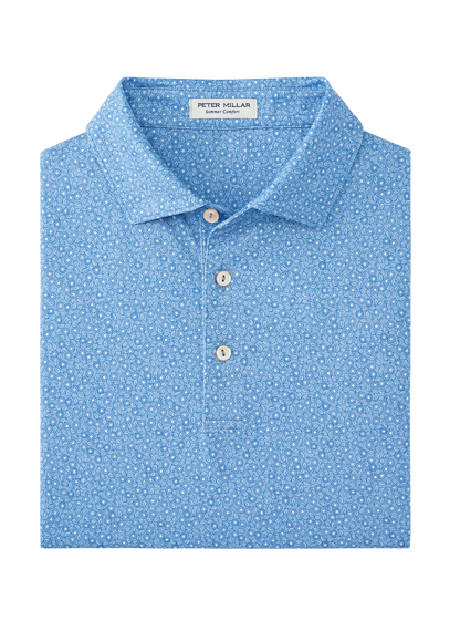 Peter Millar Blue Fade Bristol Floral Performance Jersey Polo