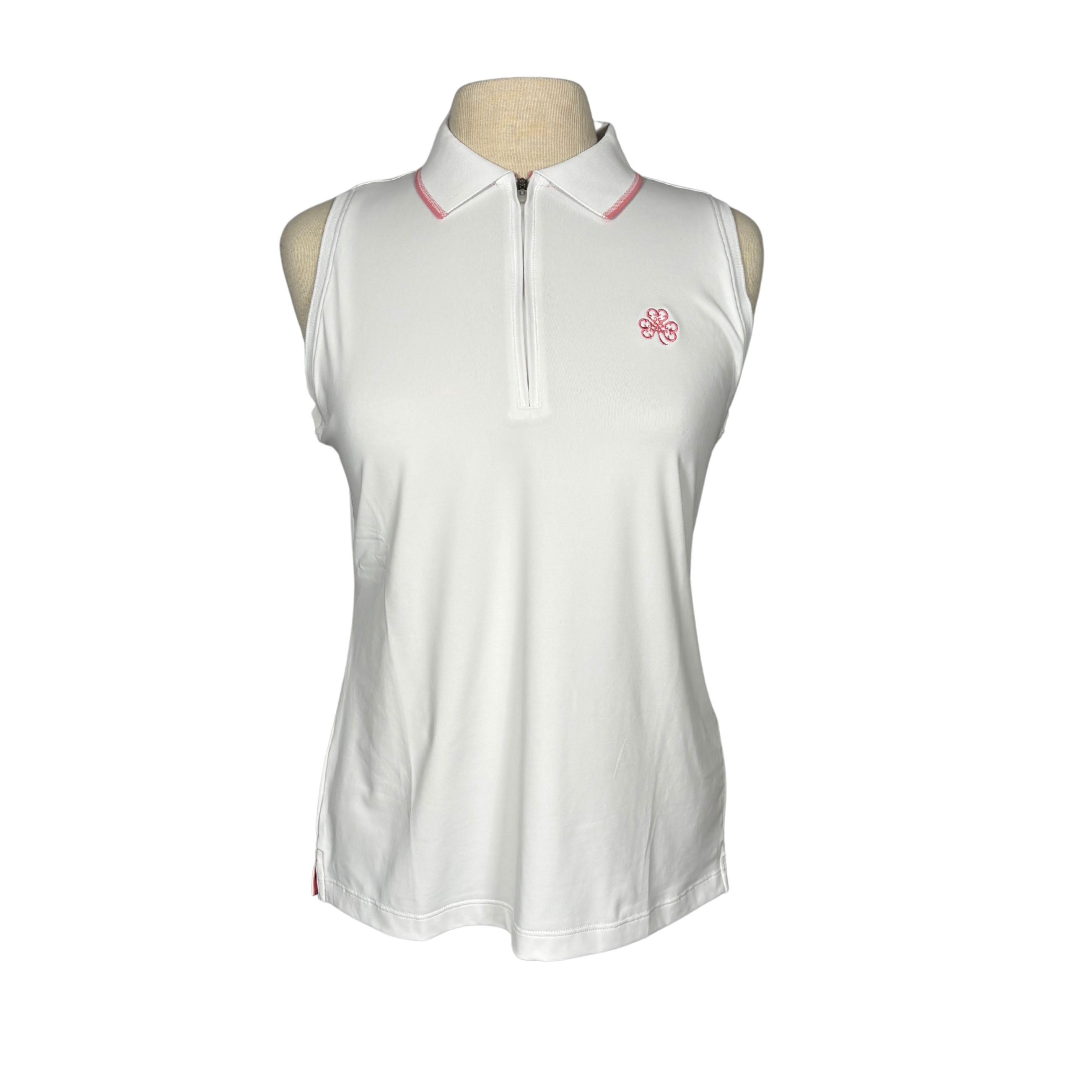 Peter Millar White Sleeveless Polo