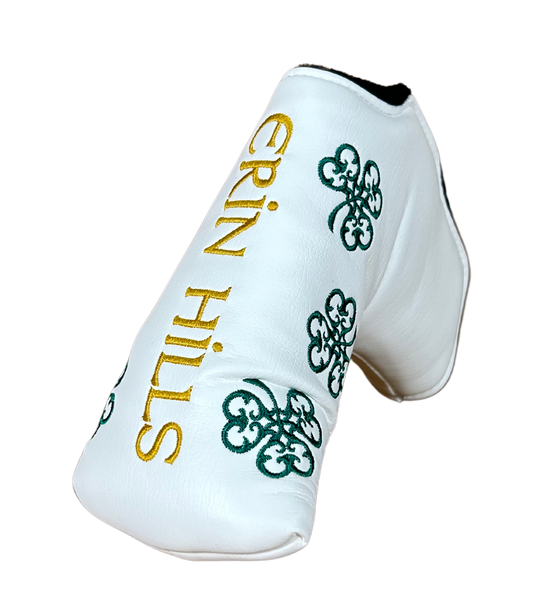 Erin Hills Dancing Shamrock White Blade Putter Cover