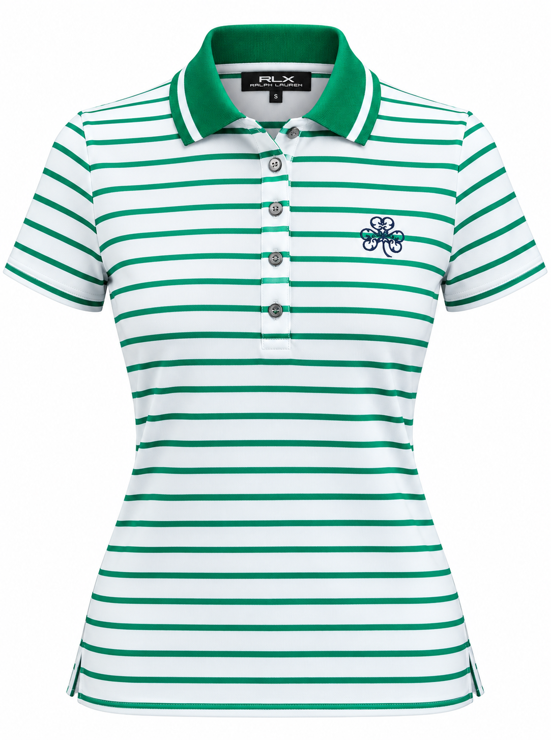 Ladies RLX Green Stripe Polo