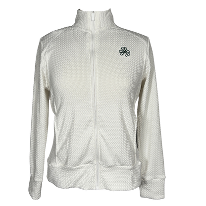 Adidas White Textured Jacket