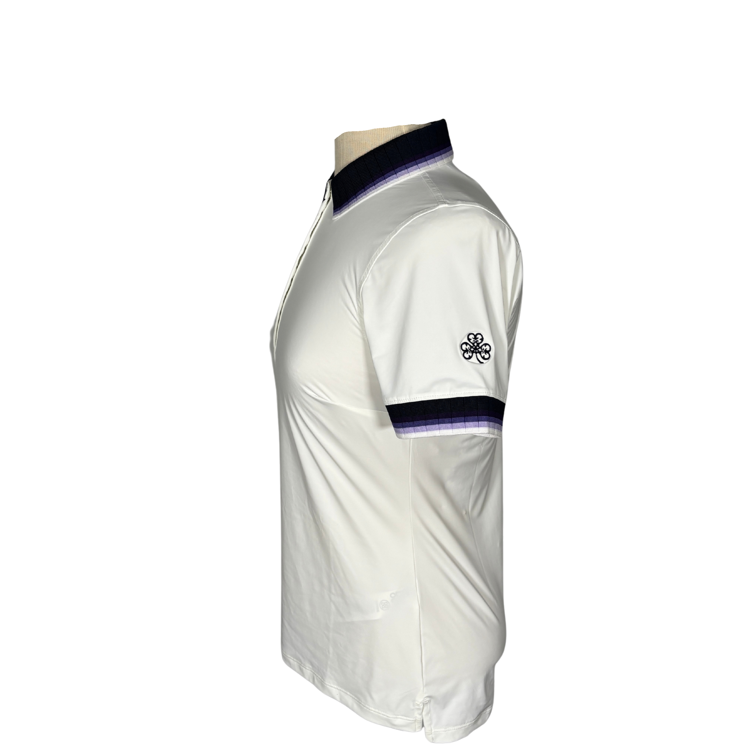 G Fore White and Purple Polo