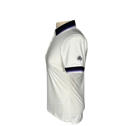 G Fore White and Purple Polo