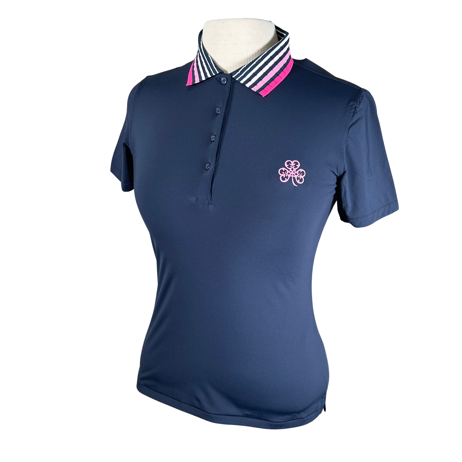 G Fore Ladies Pleated Collar Polo Navy