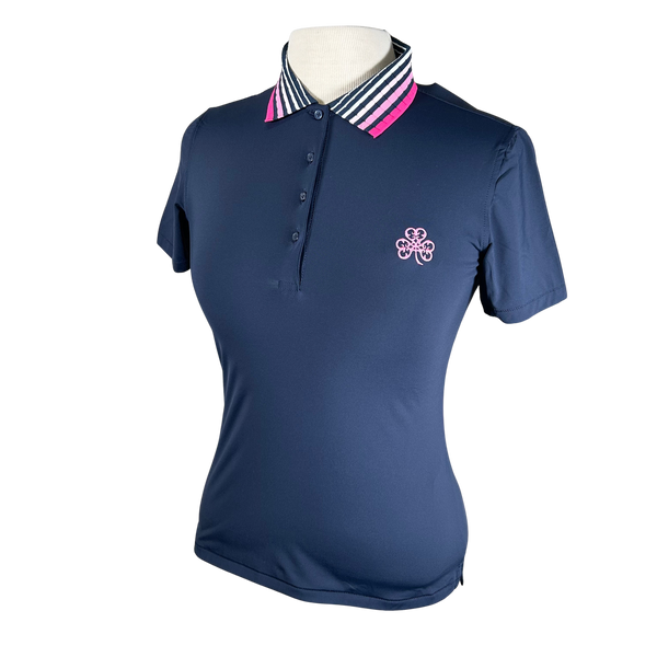 G Fore Ladies Pleated Collar Polo Navy