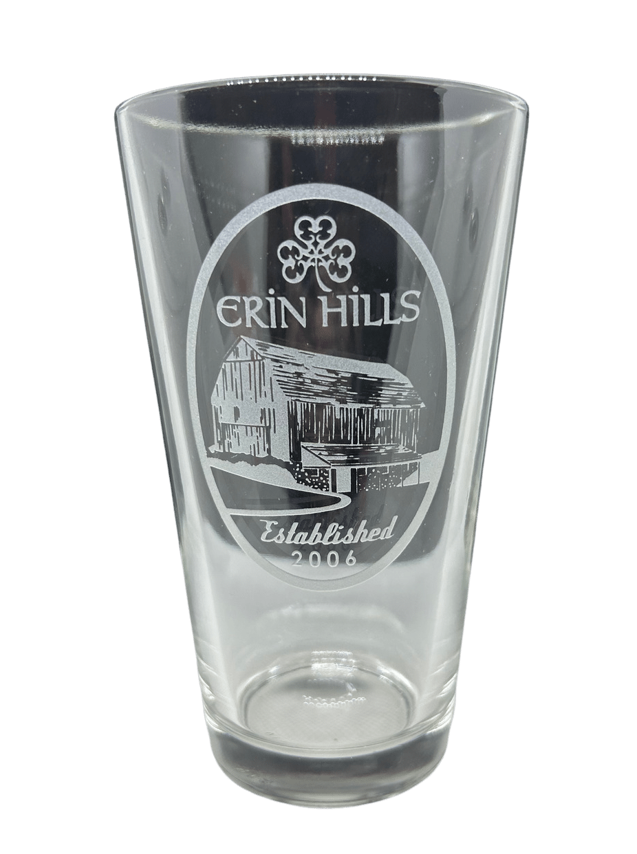 Erin Hills Barn Pint Glass